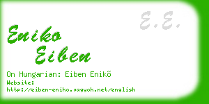 eniko eiben business card